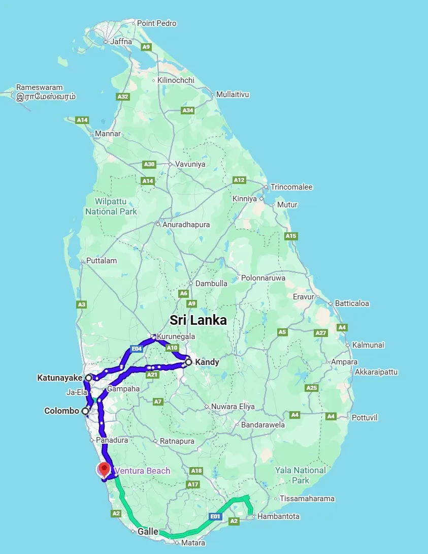 Romantic Days in Paradise (5 days) Map
