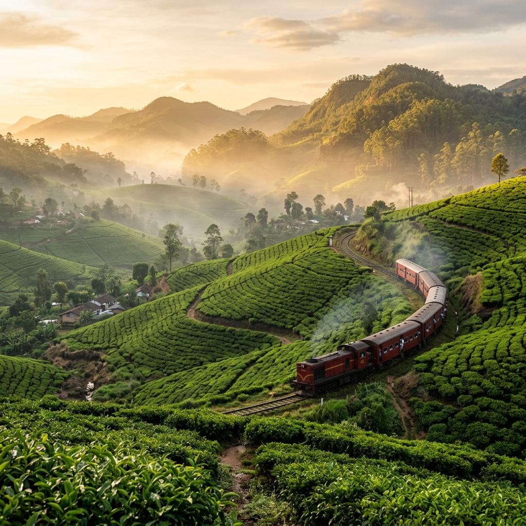 Discover Sri Lanka misty tea plantations